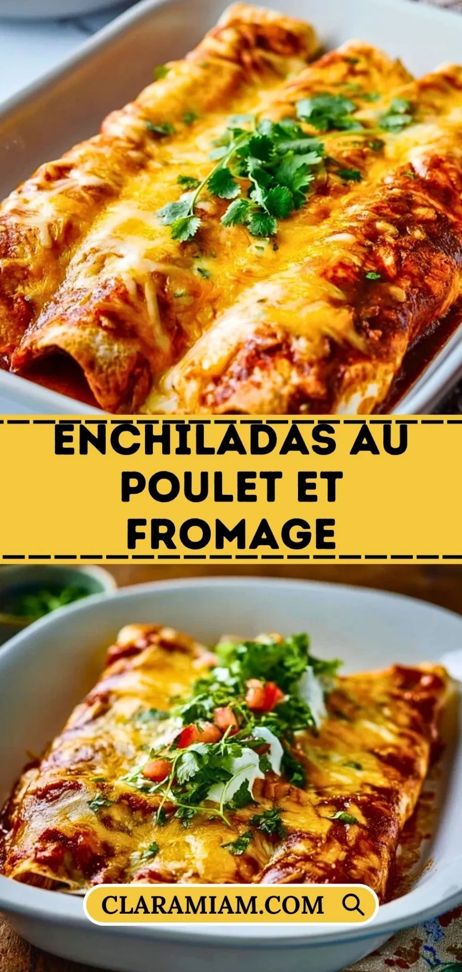 Enchiladas au poulet et fromage Pin 1