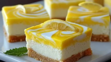 Barres De Cheesecake Au Citron Célestes - 1