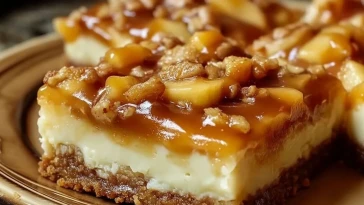 Barres De Cheesecake Aux Pommes Caramélisées- 1