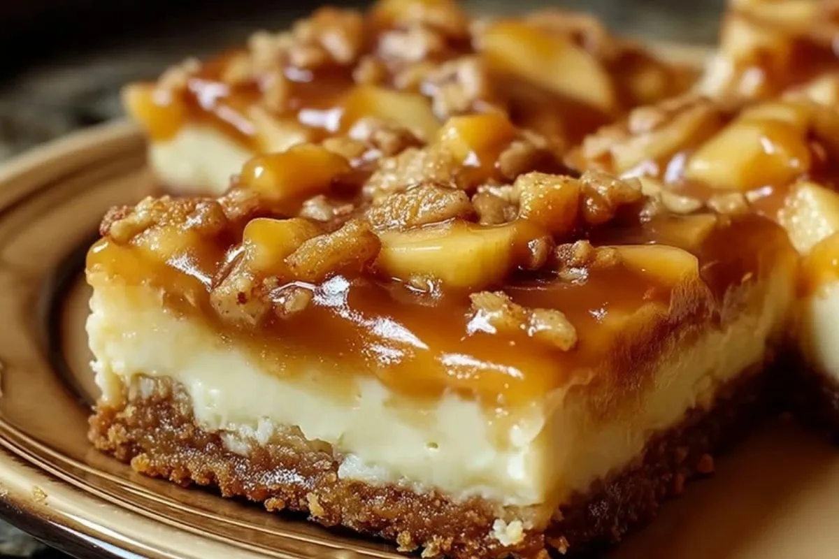 Barres De Cheesecake Aux Pommes Caramélisées- 1