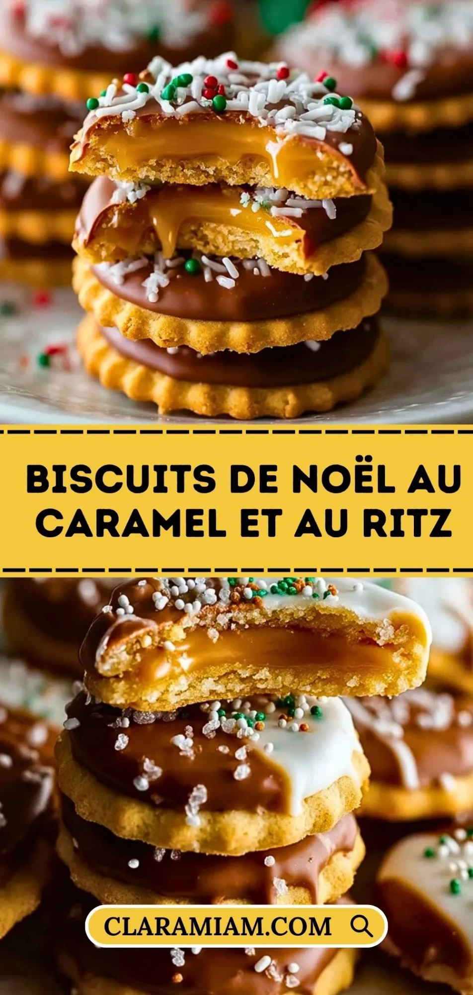 Biscuits de Noël au Caramel et au Ritz - Pin 1
