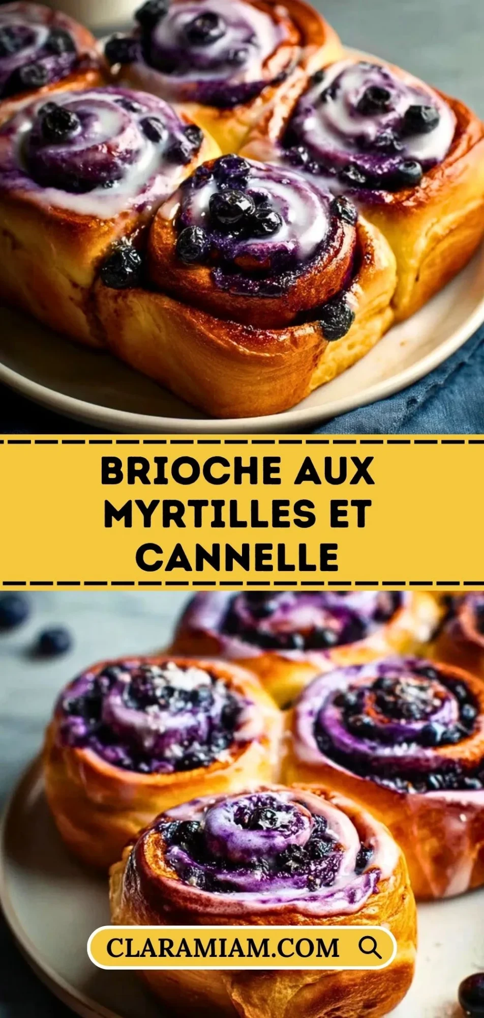 Brioche Aux Myrtilles Et Cannelle - Pin 1