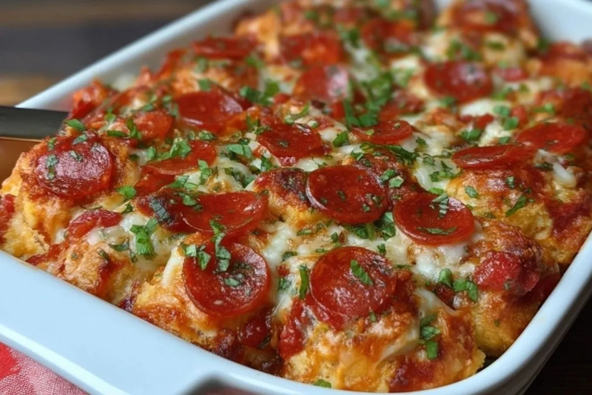 Casserole De Pizza Aux Biscuits Émiettés - 1