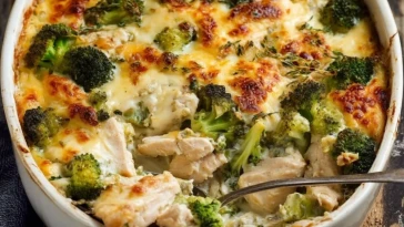 Casserole de poulet au brocoli et fromage keto en mijoteuse - 1