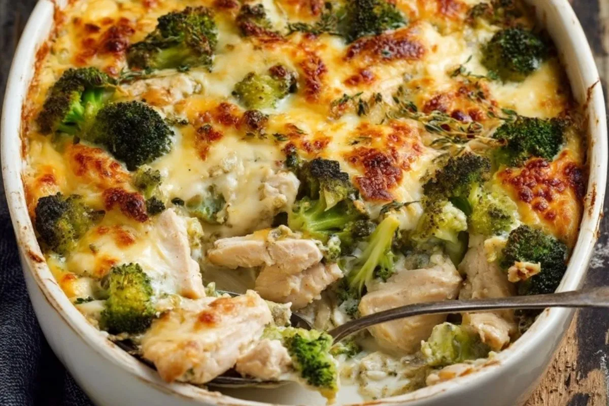 Casserole de poulet au brocoli et fromage keto en mijoteuse - 1