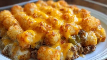 Casserole De Viande Hachée Au Fromage Et Pommes De Terre Râpées - 1