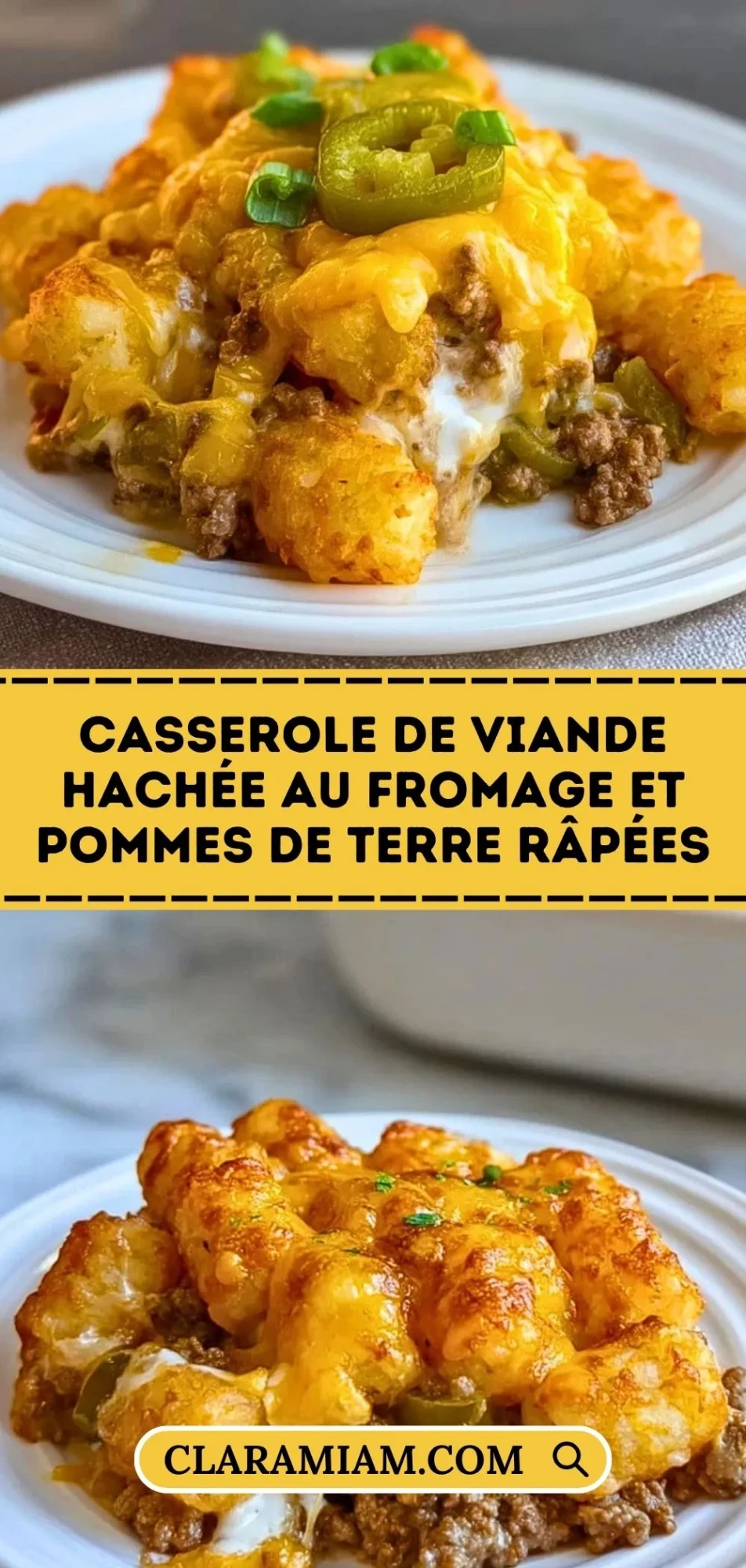 Casserole De Viande Hachée Au Fromage Et Pommes De Terre Râpées - Pin 1