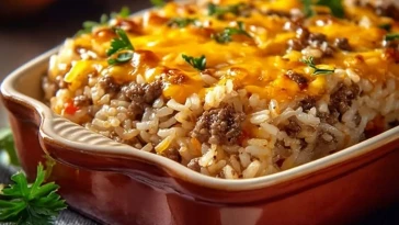 Casserole de viande hachée et de riz - 1