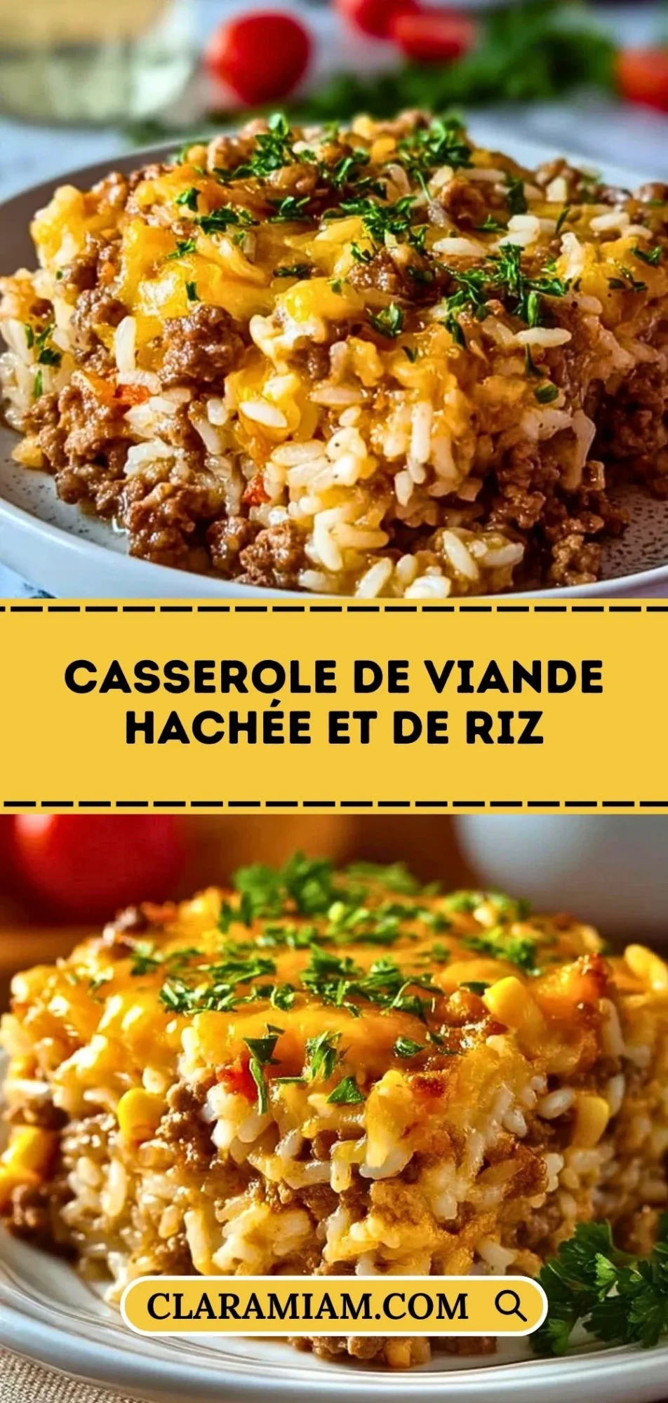 Casserole de viande hachée et de riz- Pin 1