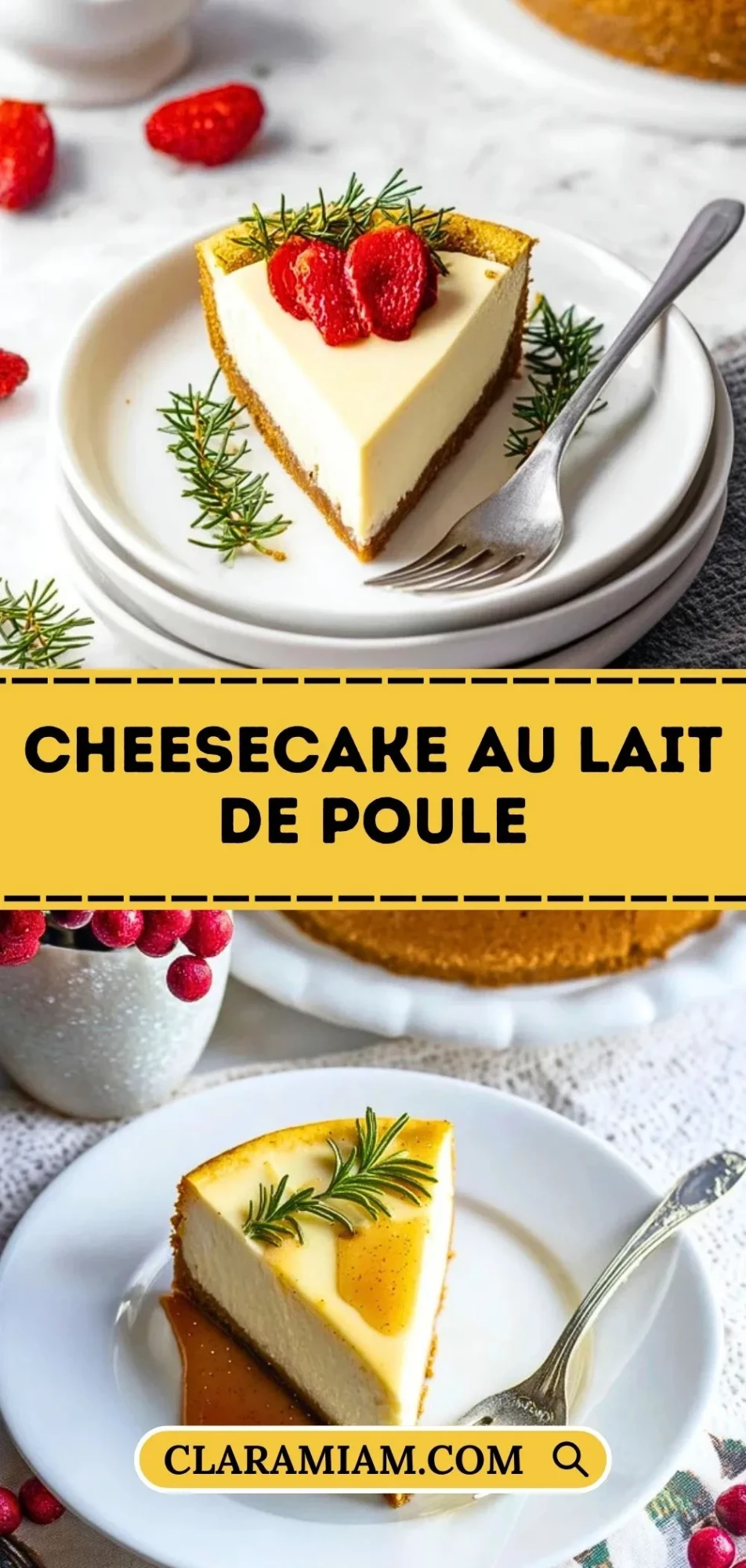 Cheesecake au lait de poule - Pin 1