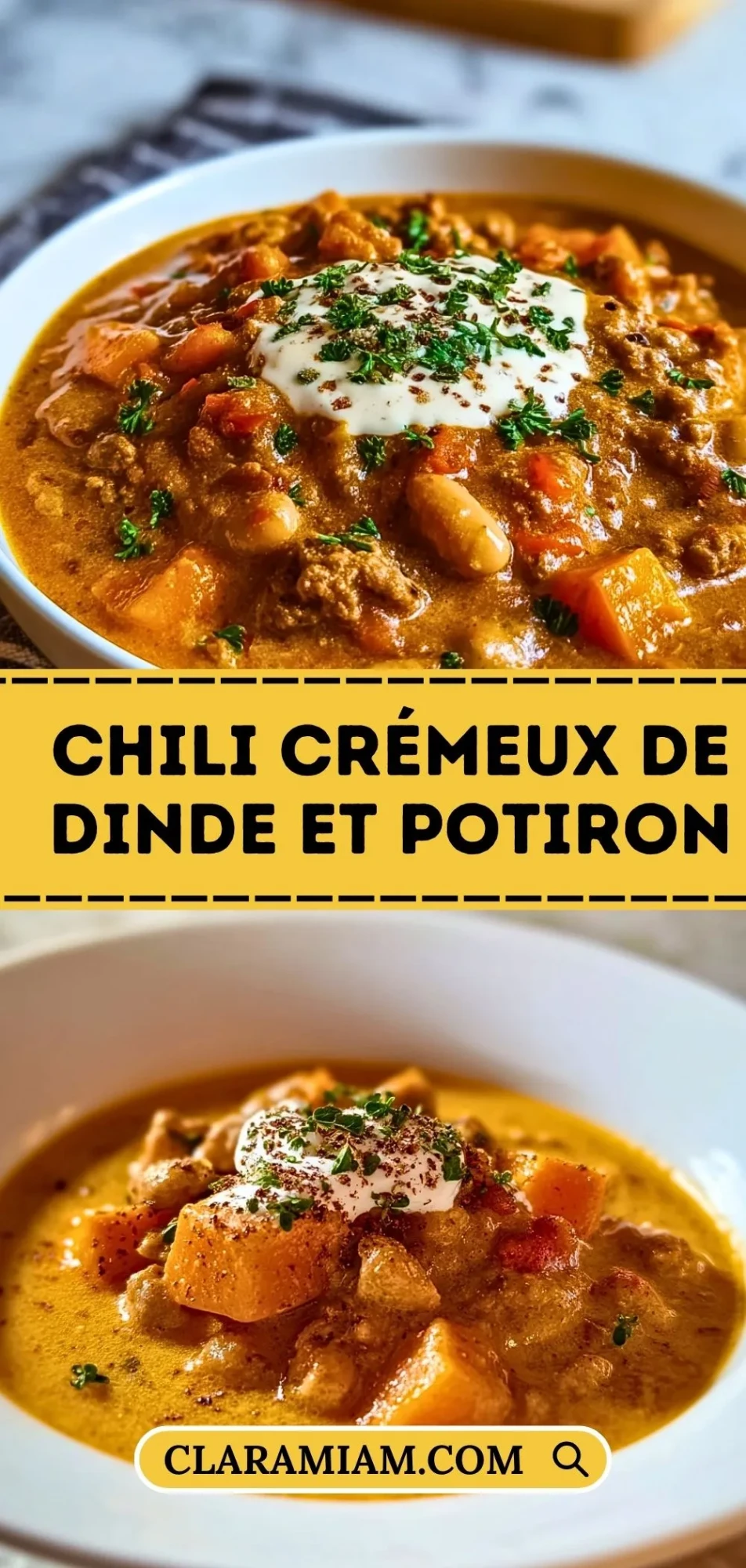 Chili Crémeux De Dinde Et Potiron - Pin 1