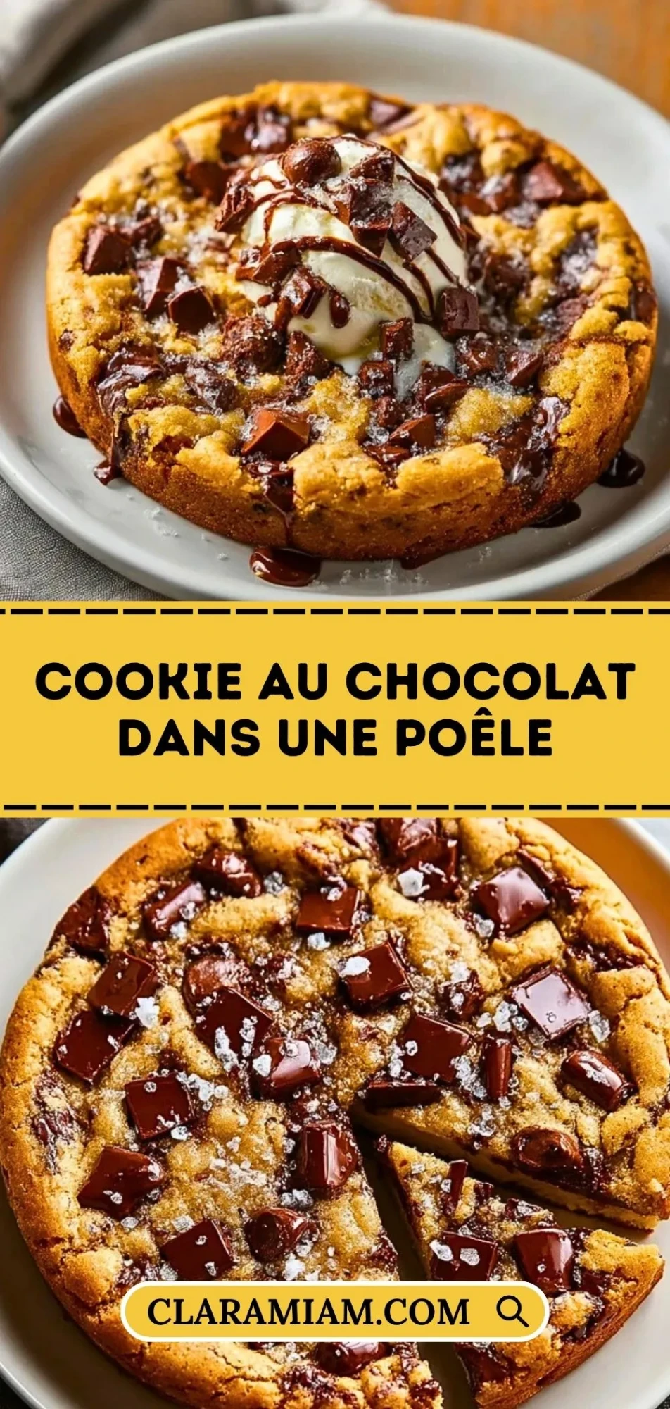 Cookie Au Chocolat Dans Une Poêle - Pin 1