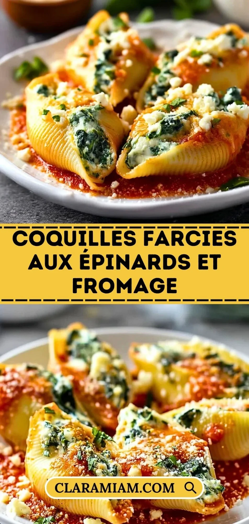 Coquilles Farcies Aux Épinards Et Fromage - Pin 1
