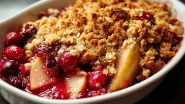 Crumble De Poire Et Canneberge - 1