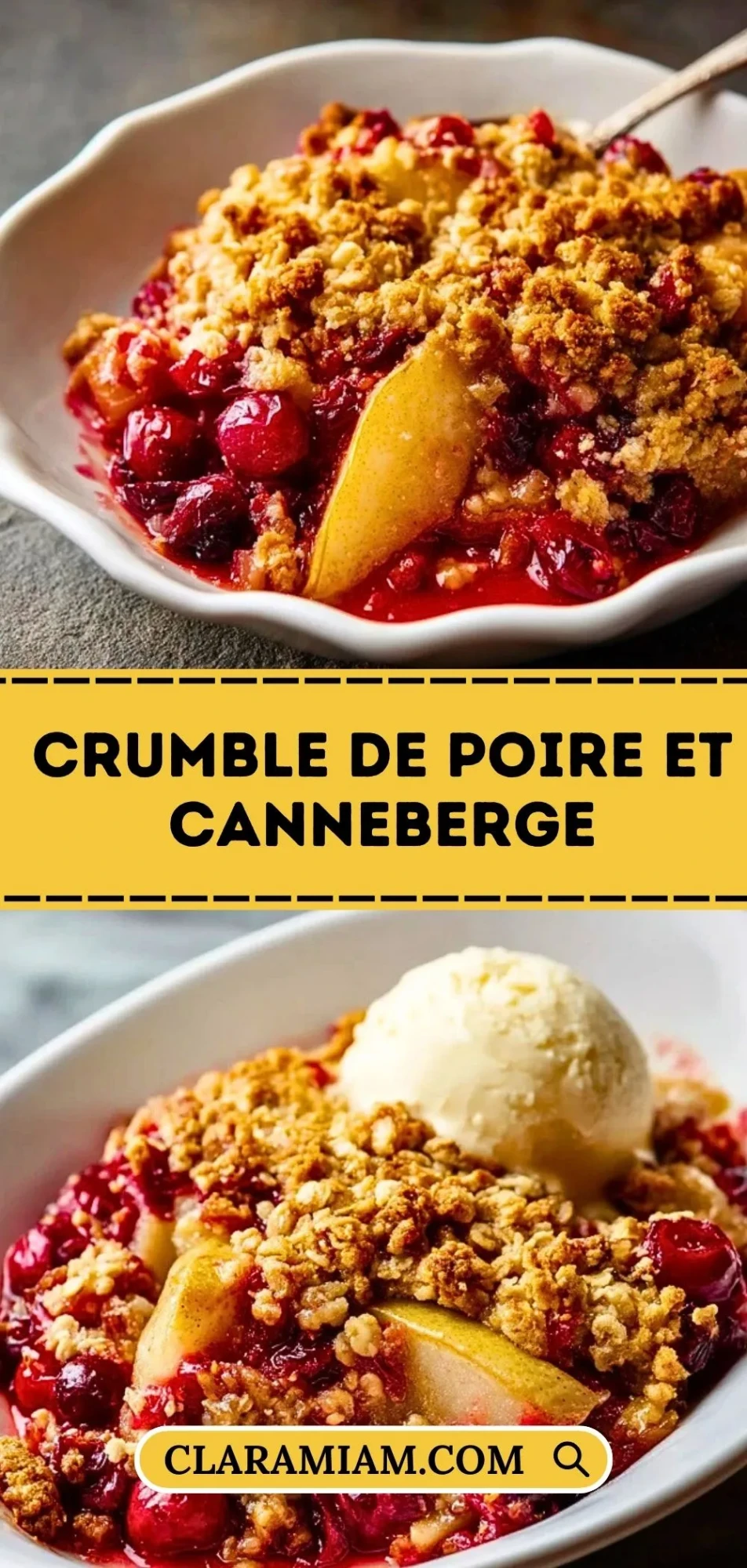 Crumble De Poire Et Canneberge - Pin 1
