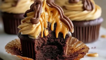 Cupcakes Au Chocolat Et Beurre De Cacahuète - 1