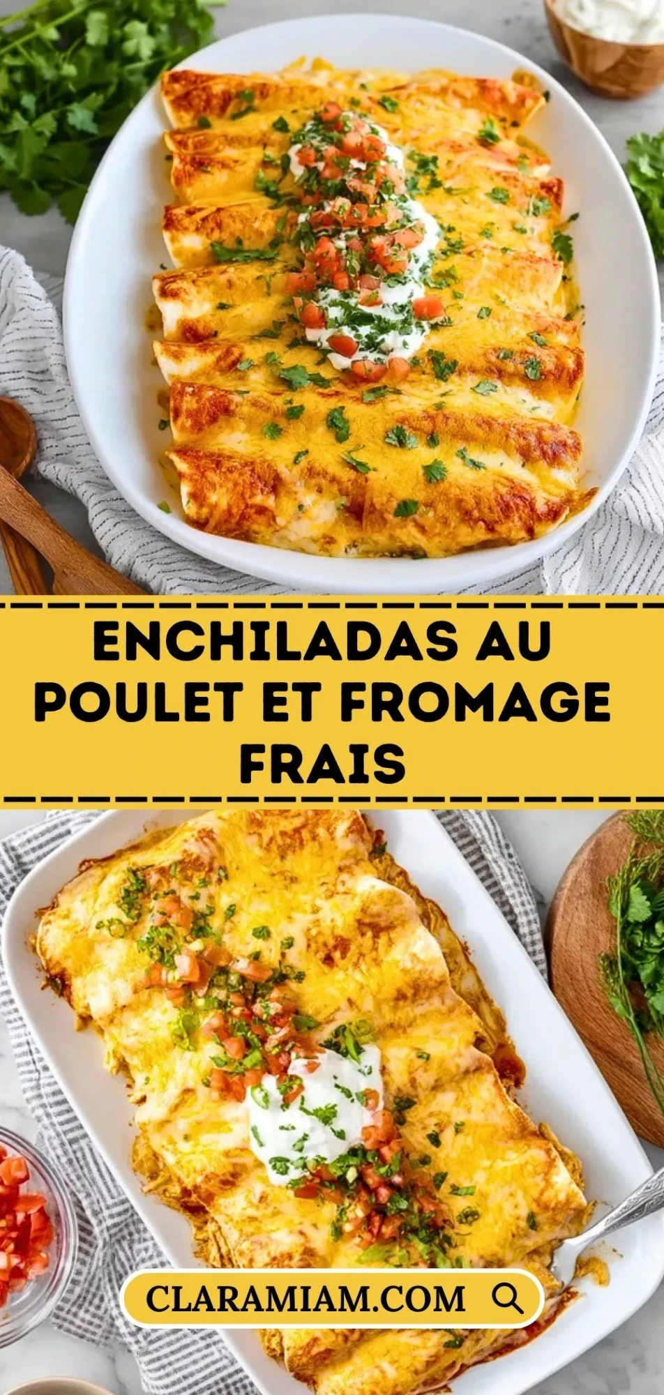 Enchiladas Au Poulet Et Fromage Frais - Pin 1
