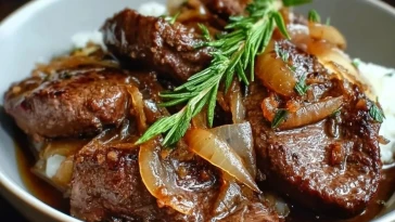 Foie De Boeuf Aux Oignons Caramélisés - 1