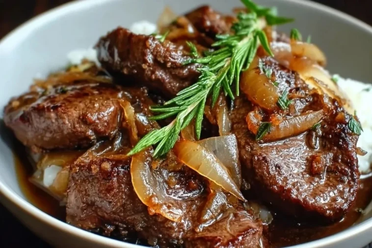 Foie De Boeuf Aux Oignons Caramélisés - 1