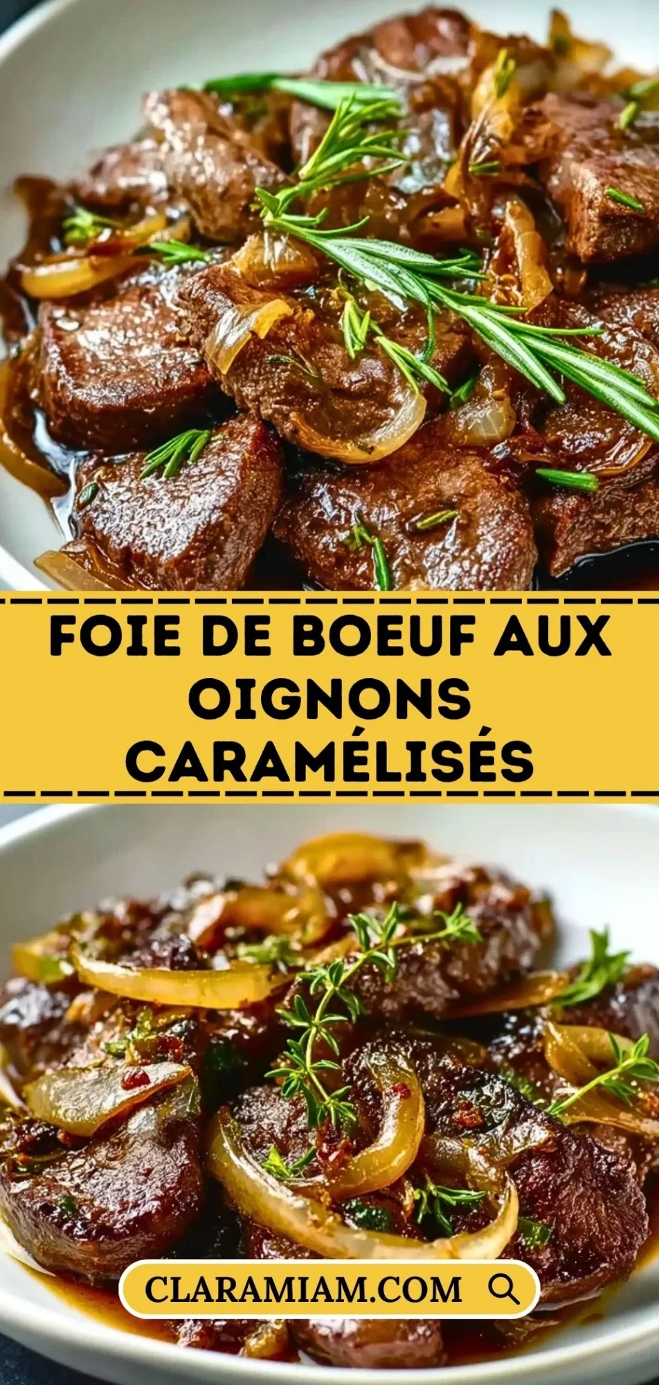 Foie De Boeuf Aux Oignons Caramélisés - Pin 1
