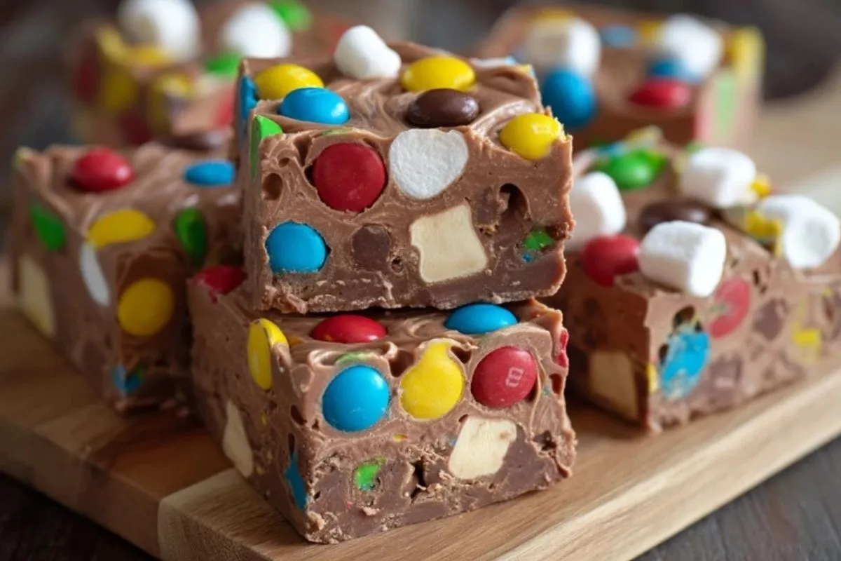 Fudge Au Chocolat Avec Guimauves Et M&Ms - 1