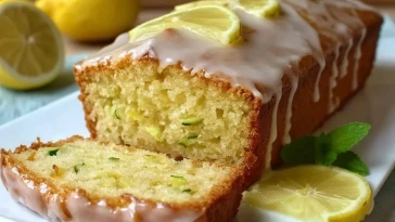 Gâteau Au Citron Et Courgette Avec Un Glaçage Doux - 1
