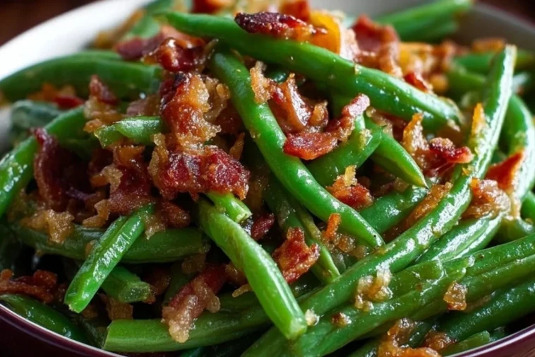 Haricots Verts Sautés Au Bacon - 1