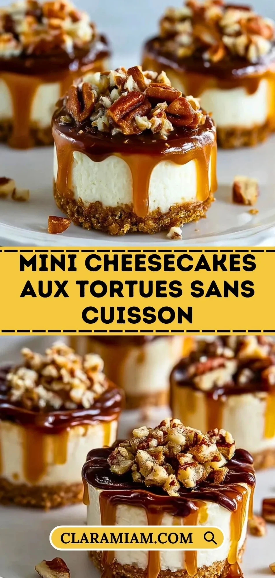 Mini Cheesecakes Aux Tortues Sans Cuisson - Pin 1