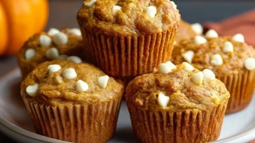 Muffins Moelleux à la Citrouille et Pépites de Chocolat Blanc - 1