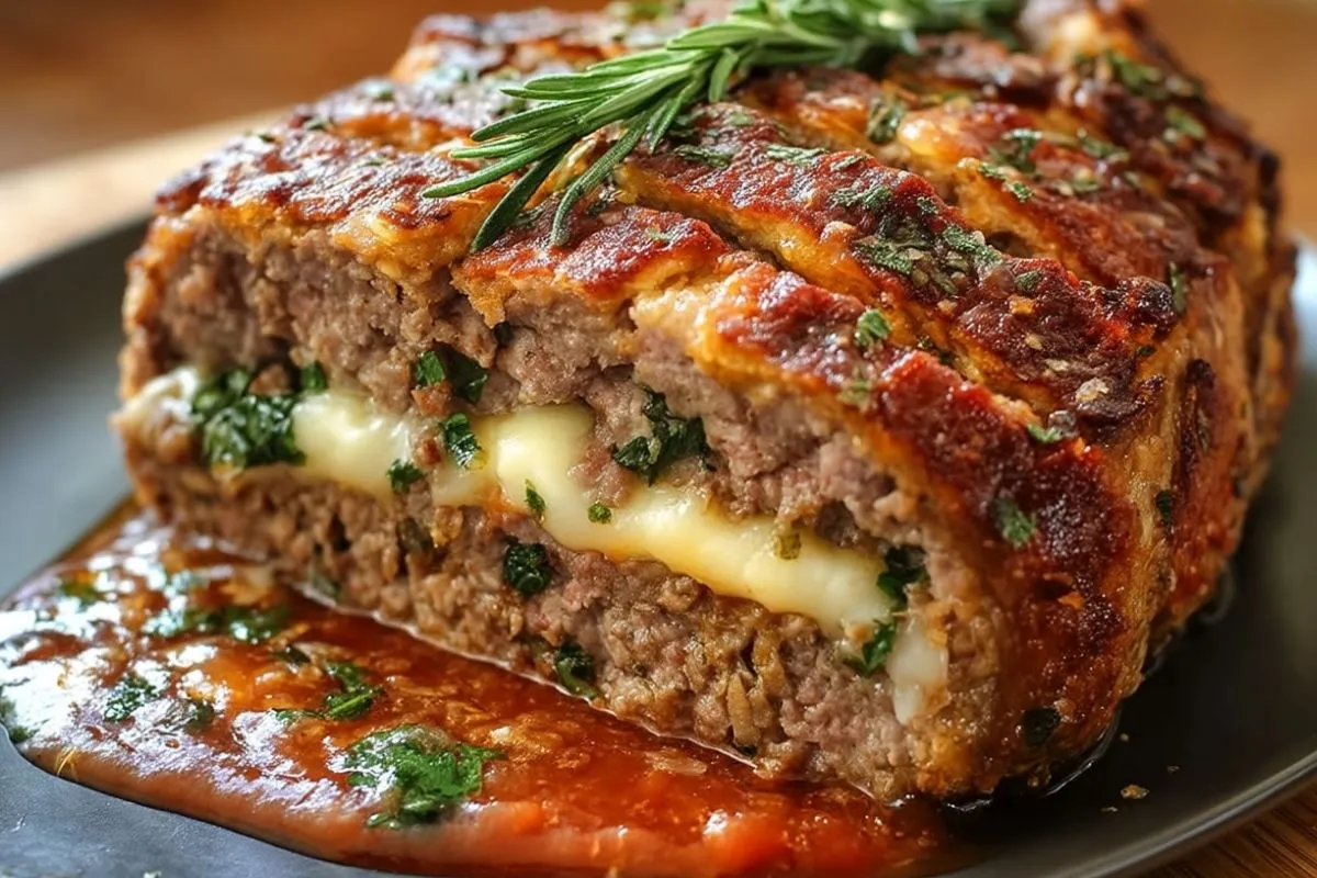 Pain De Viande Farci À LItalienne - 1