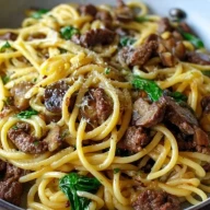 Pâtes Au Bœuf À LAil Et Au Beurre - 1