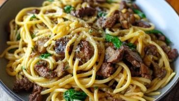 Pâtes Au Bœuf À LAil Et Au Beurre - 1