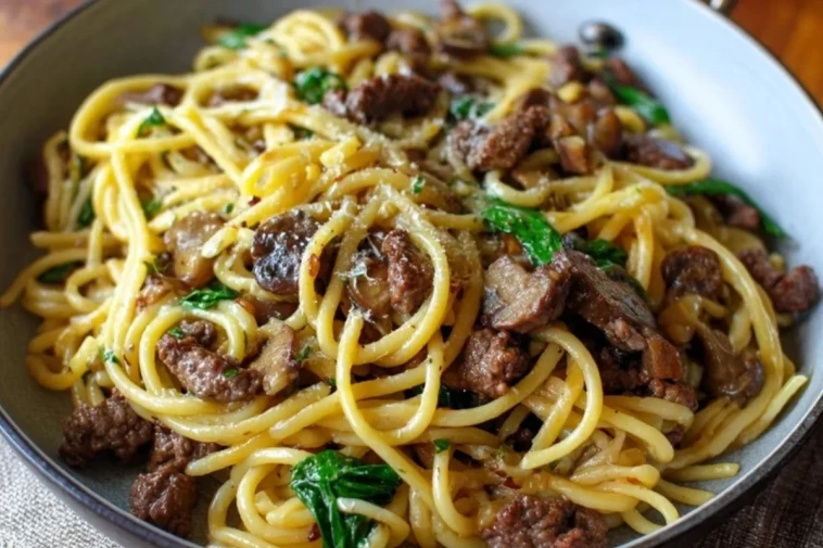 Pâtes Au Bœuf À LAil Et Au Beurre - 1