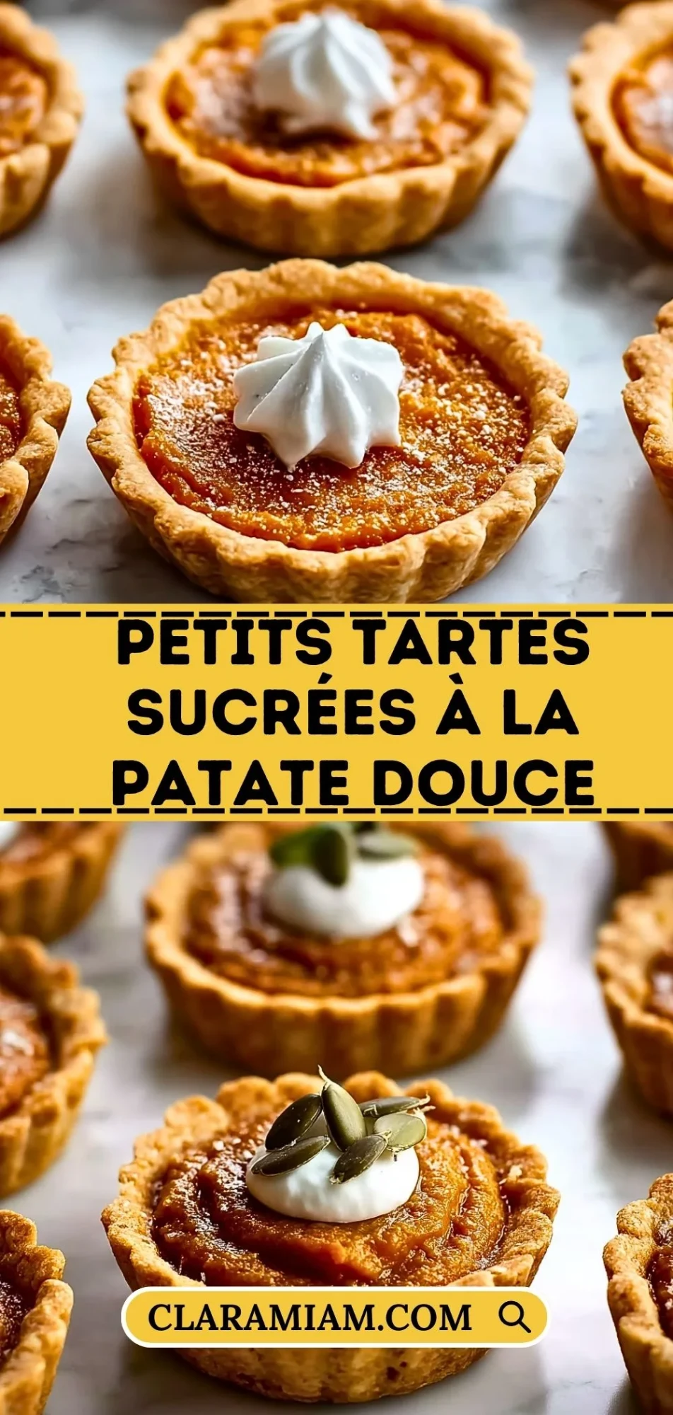 Petits Tartes Sucrées à la Patate Douce - Pin 1