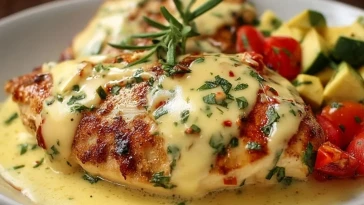 Poulet à la Sauce Fromagère - 1