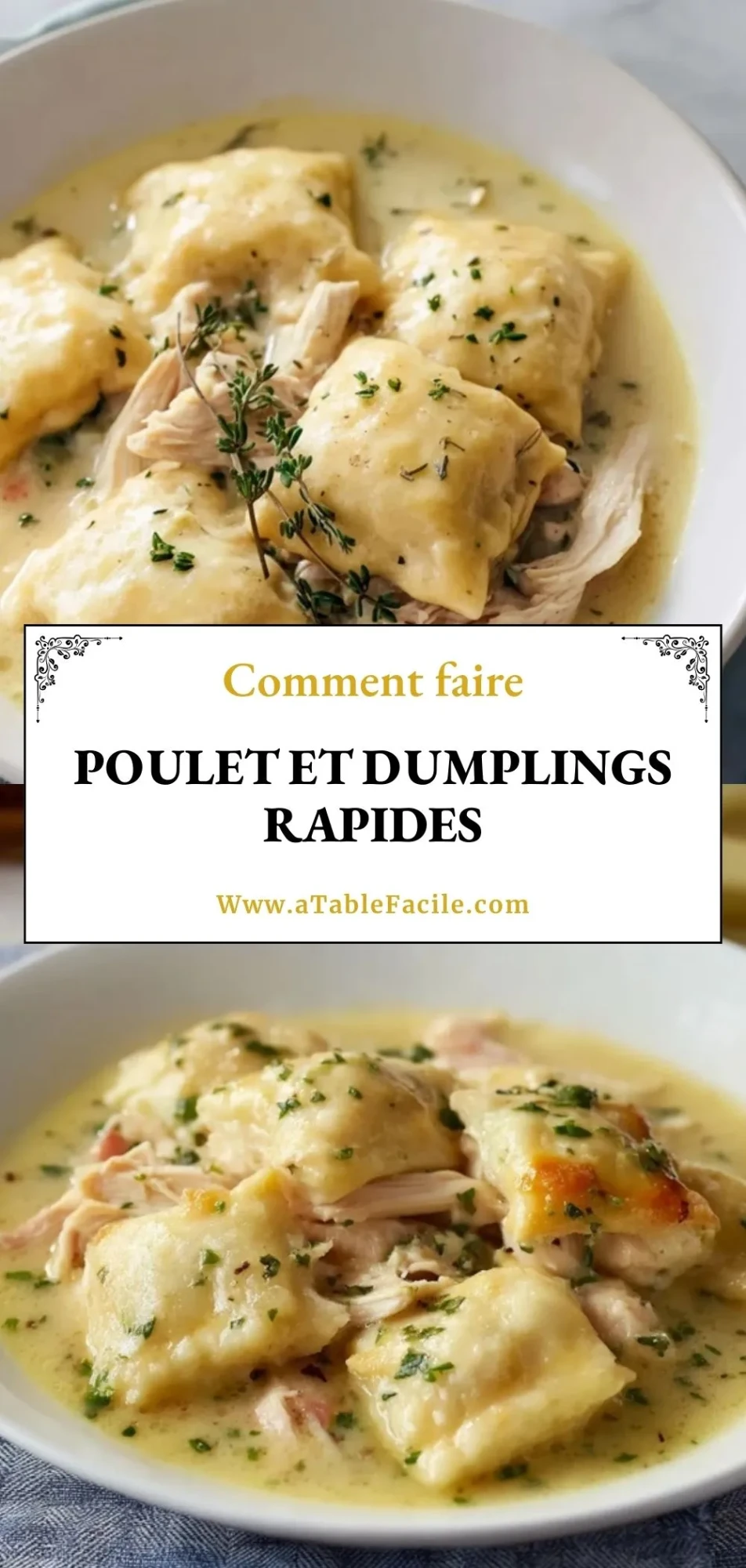 Poulet Et Dumplings Rapides - Pin 1