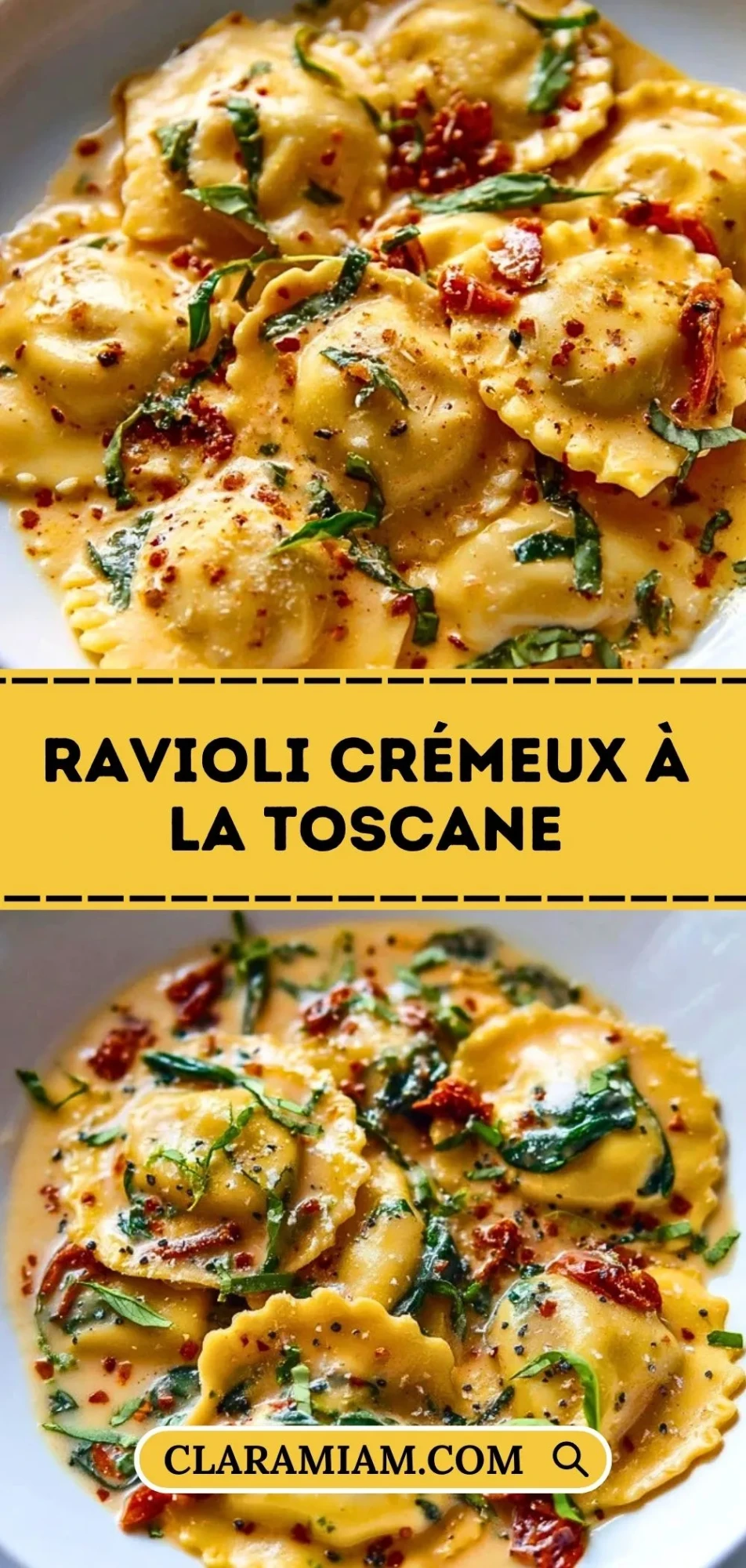 Ravioli Crémeux à la Toscane - Pin 1