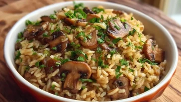 Riz Aux Champignons Savoureux En Une Seule Casserole - 1
