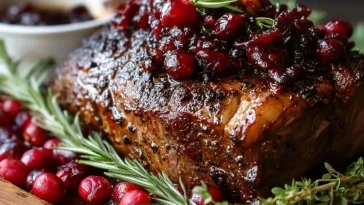 Rôti De Ribeye Aux Canneberges Et Vinaigre Balsamique - 1