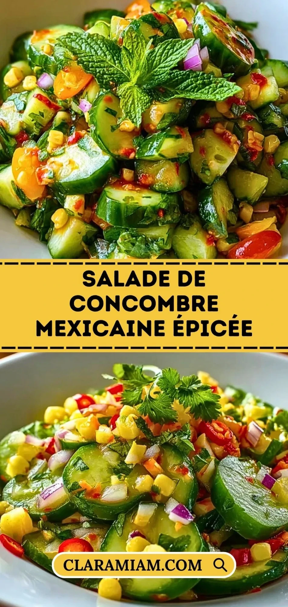 Salade De Concombre Mexicaine Épicée - Pin 1