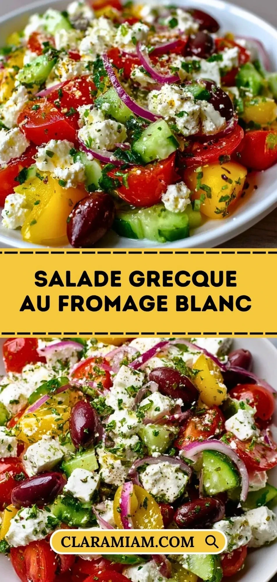 Salade Grecque au Fromage Blanc - Pin 1