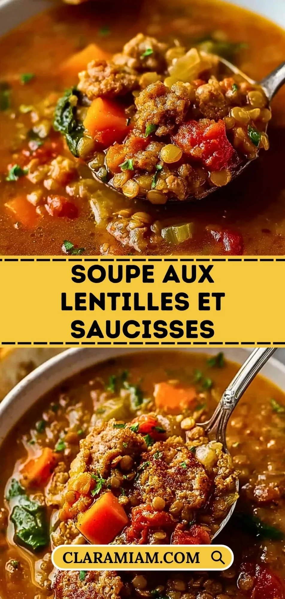 Soupe Aux Lentilles Et Saucisses - Pin 1