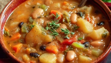 Soupe De Pommes De Terre Et Haricots Rassasiante - 1