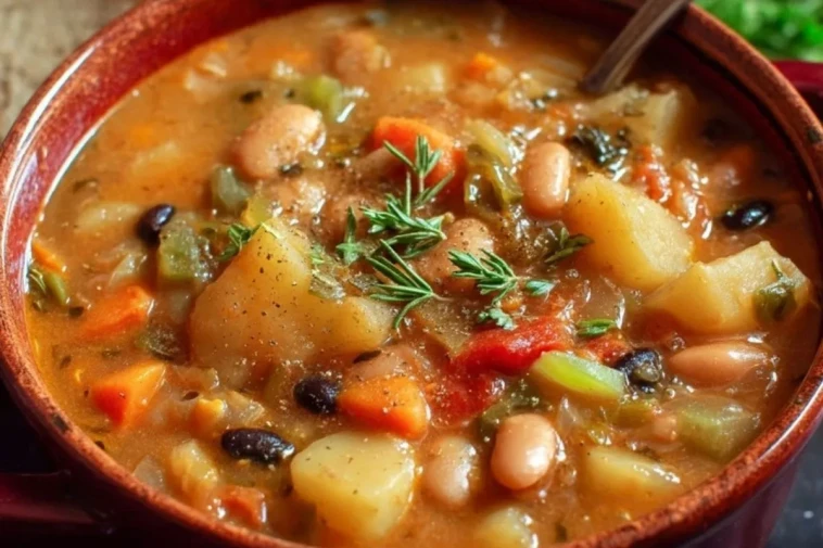 Soupe De Pommes De Terre Et Haricots Rassasiante - 1