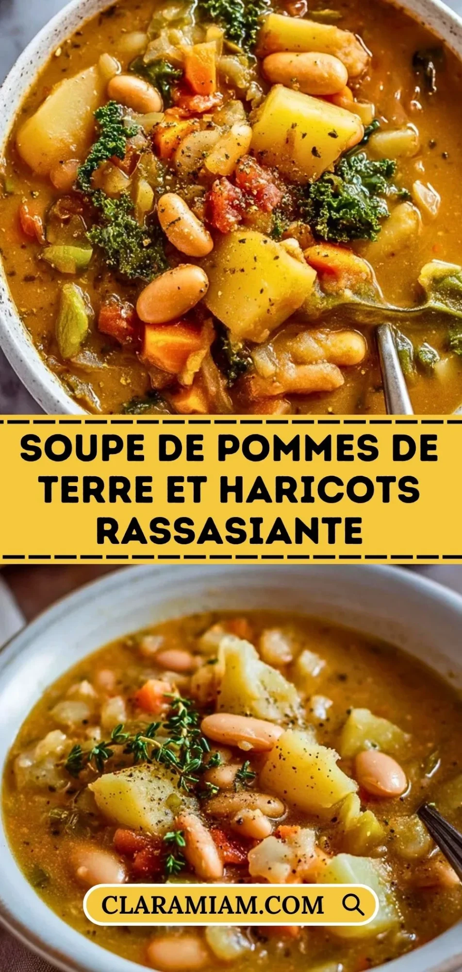 Soupe De Pommes De Terre Et Haricots Rassasiante - Pin 1