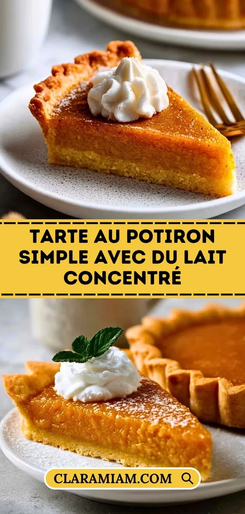 Tarte Au Potiron Simple Avec Du Lait Concentré - Pin 1