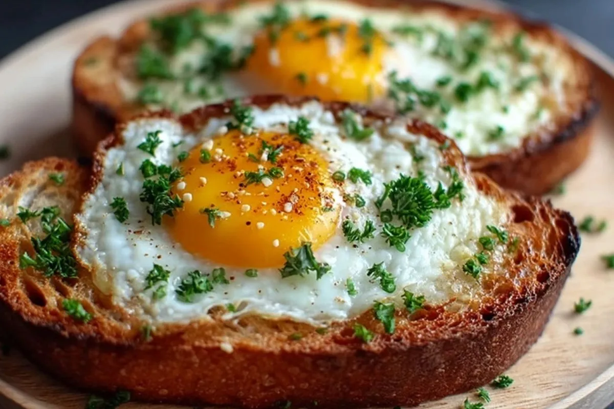 Toast Aux Oeufs Et Fromage À La Fritteuse À Air - 1