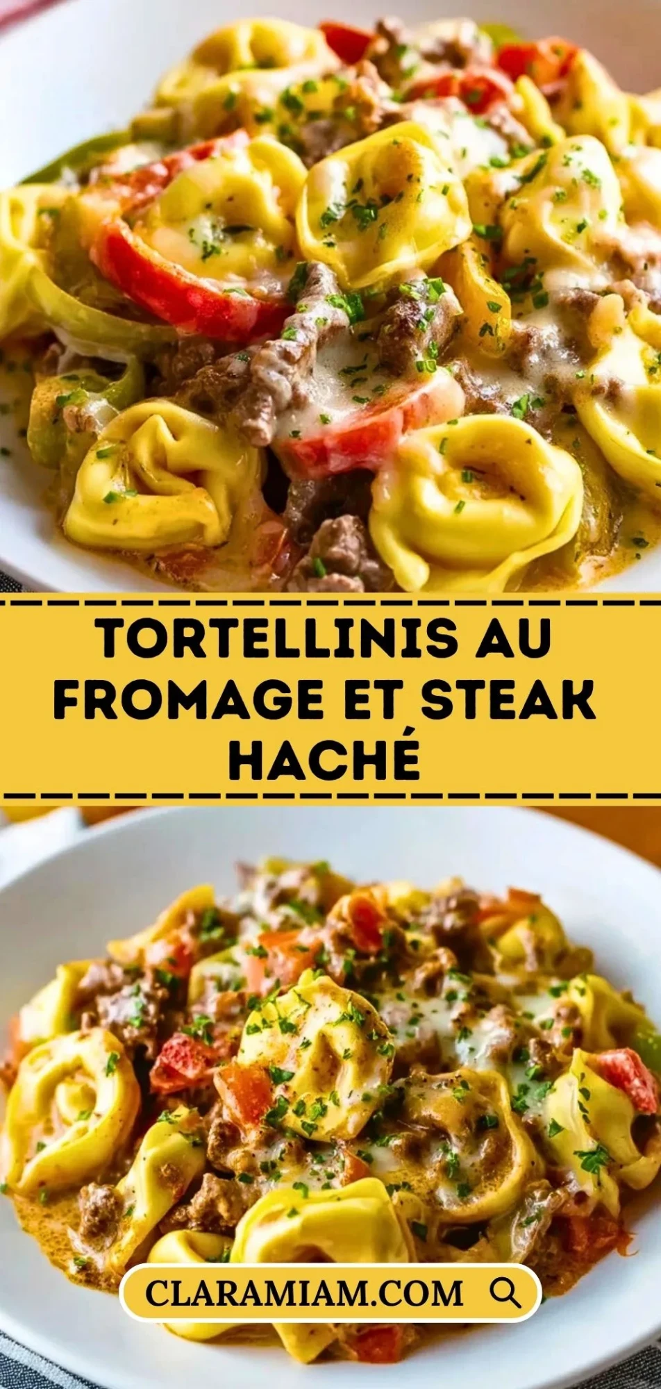 Tortellinis Au Fromage Et Steak Haché - Pin 1