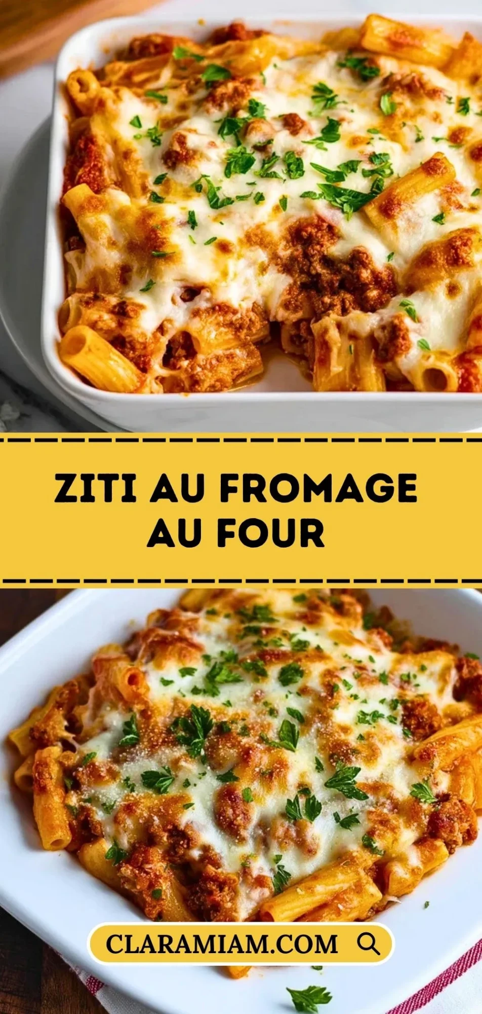 Ziti Au Fromage Au Four - Pin 1