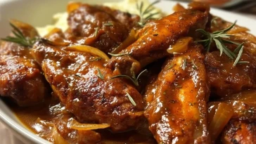 Ailes de Dinde Nappées de Sauce